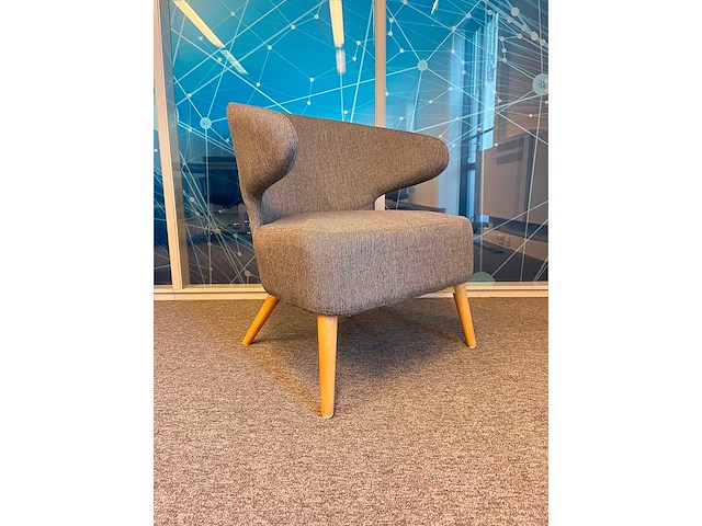 2x grijs gestoffeerde fauteuil - afbeelding 2 van  8