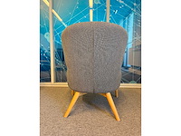 2x grijs gestoffeerde fauteuil - afbeelding 4 van  8