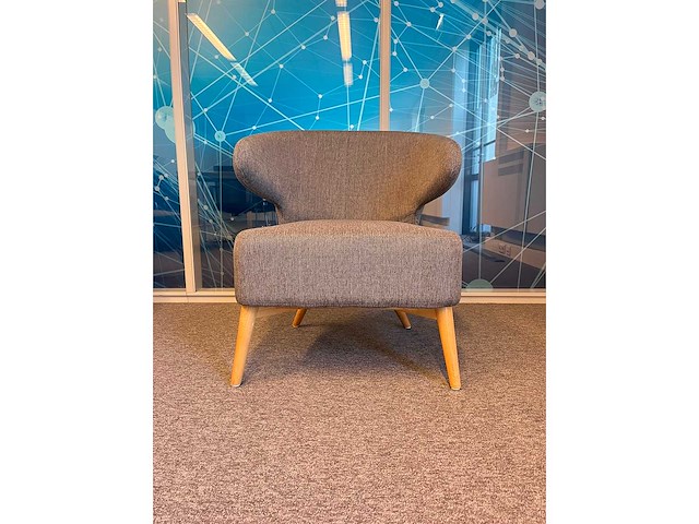 2x grijs gestoffeerde fauteuil - afbeelding 8 van  8