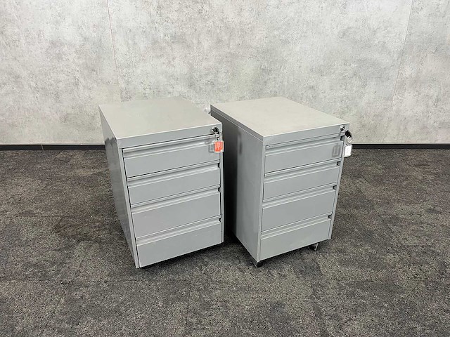2x grijs, verrijdbaar ladenblok - afbeelding 2 van  7