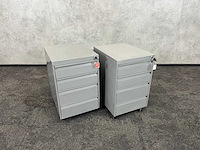 2x grijs, verrijdbaar ladenblok - afbeelding 2 van  7