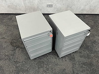 2x grijs, verrijdbaar ladenblok - afbeelding 6 van  6