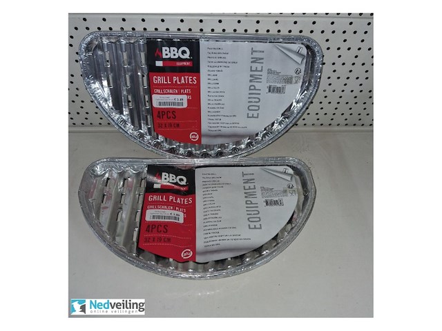 2x grilplaten half rond (4 per verpakking) - afbeelding 2 van  3