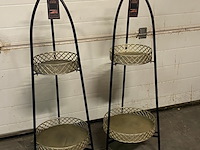 2x grote metalen etagère 107cm hoog - afbeelding 1 van  6