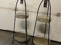 2x grote metalen etagère 107cm hoog - afbeelding 2 van  6