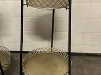 2x grote metalen etagère 107cm hoog - afbeelding 3 van  6