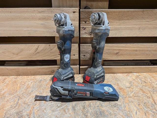 2x haakse slijper en 1x multitool, bosch, gws 18v-10 pc / gop 18v-28, incl. 2x accu - afbeelding 1 van  13