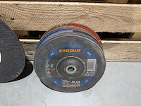 2x haakse slijper, metabo & hitachi, incl. diverse slijpschijven - afbeelding 3 van  13