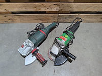 2x haakse slijper, metabo & hitachi, incl. diverse slijpschijven - afbeelding 1 van  13