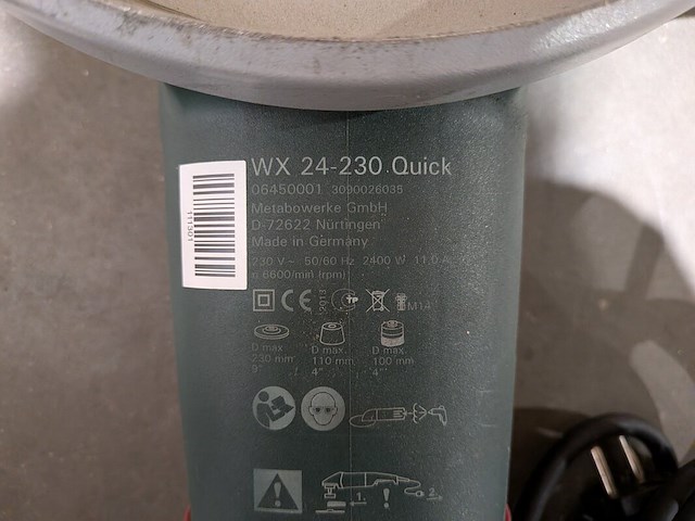 2x haakse slijper, metabo & hitachi, incl. diverse slijpschijven - afbeelding 8 van  13