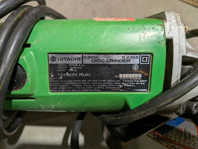 2x haakse slijper, metabo & hitachi, incl. diverse slijpschijven - afbeelding 12 van  13