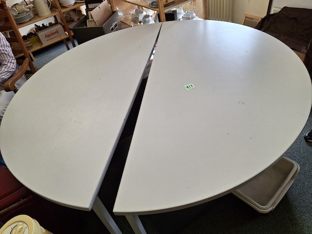 2x half ronde tafels 80 x 160 x 74 cm - afbeelding 2 van  3