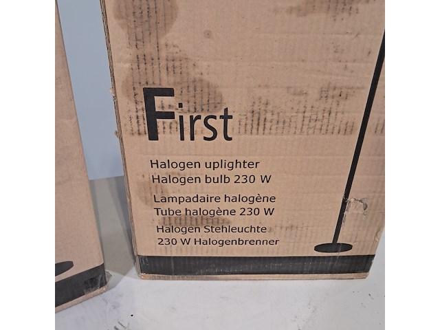 2x halogeen vloerlamp, unilux, first - afbeelding 4 van  7