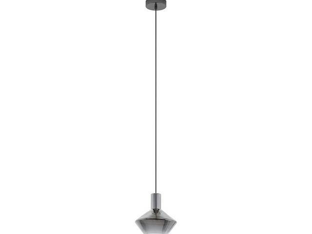 2x hangende plafondverlichting nikkel eglo, zwart - afbeelding 2 van  2