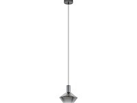 2x hangende plafondverlichting nikkel eglo, zwart - afbeelding 2 van  2