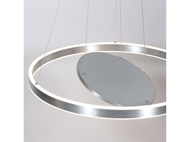 2x hanglamp 60cm met binnenplaat, steinhauer, ringlux 3514st, staal, 2026 - afbeelding 2 van  4