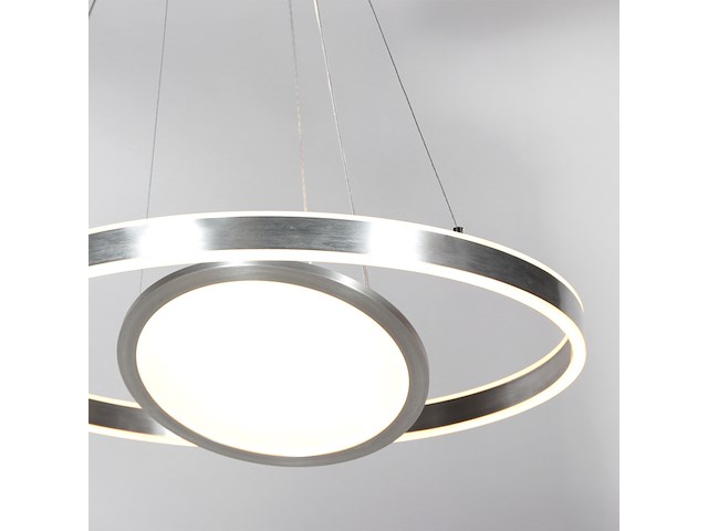 2x hanglamp 60cm met binnenplaat, steinhauer, ringlux 3514st, staal, 2026 - afbeelding 3 van  4