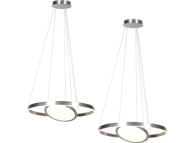 2x hanglamp 60cm met binnenplaat, steinhauer, ringlux 3514st, staal, 2026 - afbeelding 1 van  5