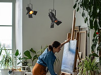 2x hanglamp carree, mexlite, 3379zw, zwart smoke, nieuw in doos - afbeelding 3 van  7