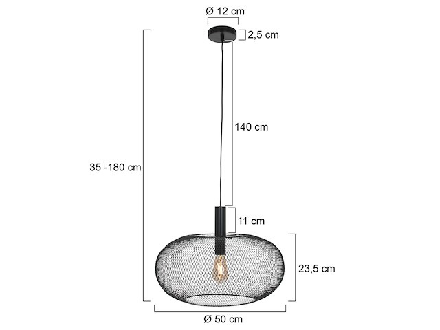 2x hanglamp cloud anne light, 3331zw, zwart, bouwjaar 2025, nieuw in doos - afbeelding 4 van  7