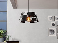 2x hanglamp eglo, pontefract (43892), zwart - afbeelding 2 van  4