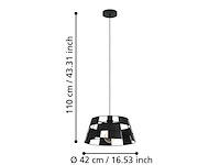 2x hanglamp eglo, pontefract (43892), zwart - afbeelding 4 van  4