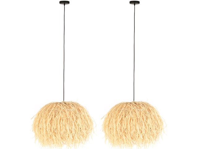 2x hanglamp met e27 fitting, anne light, grass 3819be, creme, 2026 - afbeelding 1 van  5