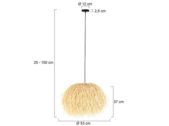 2x hanglamp met e27 fitting, anne light, grass 3819be, creme, 2026 - afbeelding 2 van  5