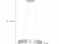 2x hanglamp rond 48cm, steinhauer, ringlede 2695zi, zilver, 2026 - afbeelding 2 van  5