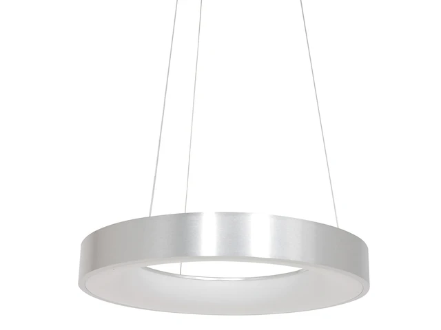 2x hanglamp rond 48cm, steinhauer, ringlede 2695zi, zilver, 2026 - afbeelding 4 van  5
