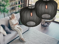 2x hanglamp sable 45cm anne light, 4191zw, zwart, nieuw in doos - afbeelding 2 van  6