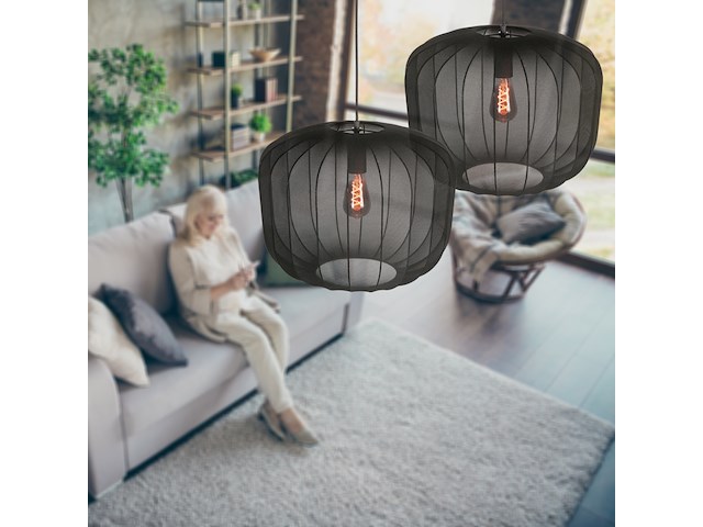 2x hanglamp sable 55cm anne light, 4192zw, zwart, nieuw in doos - afbeelding 2 van  6