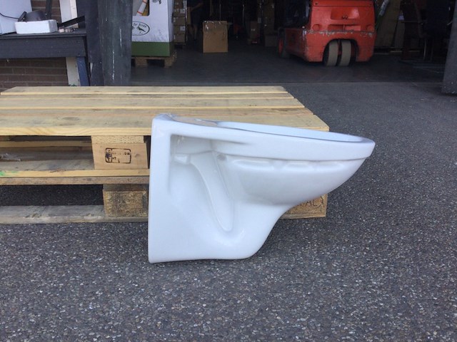 2x hangtoilet, zonder toiletbril, wit - afbeelding 2 van  5