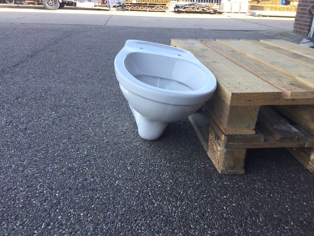 2x hangtoilet, zonder toiletbril, wit - afbeelding 1 van  5