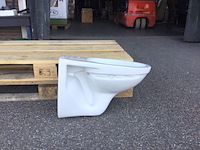 2x hangtoilet, zonder toiletbril, wit - afbeelding 2 van  5