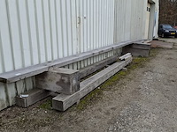 2x hardhouten balk met 3x reststuk - afbeelding 1 van  12