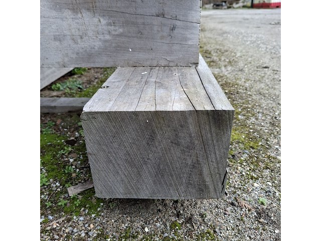 2x hardhouten balk met 3x reststuk - afbeelding 9 van  12