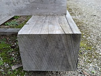 2x hardhouten balk met 3x reststuk - afbeelding 9 van  12