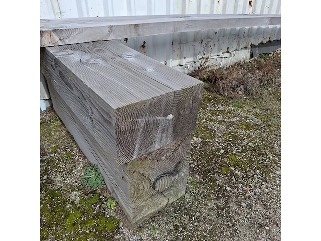 2x hardhouten balk met 3x reststuk - afbeelding 12 van  12