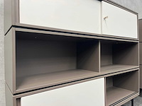 2x haworth be hold - houten opbergkast taupe/ wit - afbeelding 6 van  17
