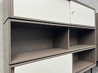 2x haworth be hold - houten opbergkast taupe/ wit - afbeelding 6 van  17