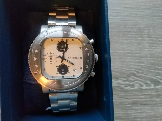 2x herenhorloge met verschillende band prisma - afbeelding 3 van  4