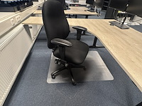 2x hoekbureau met bureaustoel, ahrend, mehes, eiken/zwart - afbeelding 9 van  10