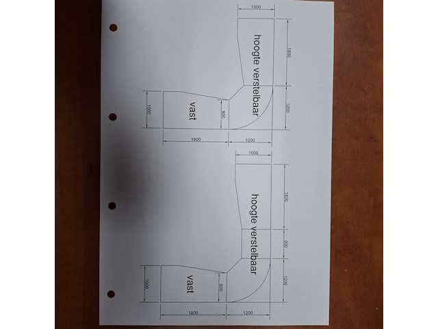 2x hoekopstelling bureau deels in hoogte verstelbaar - afbeelding 17 van  24