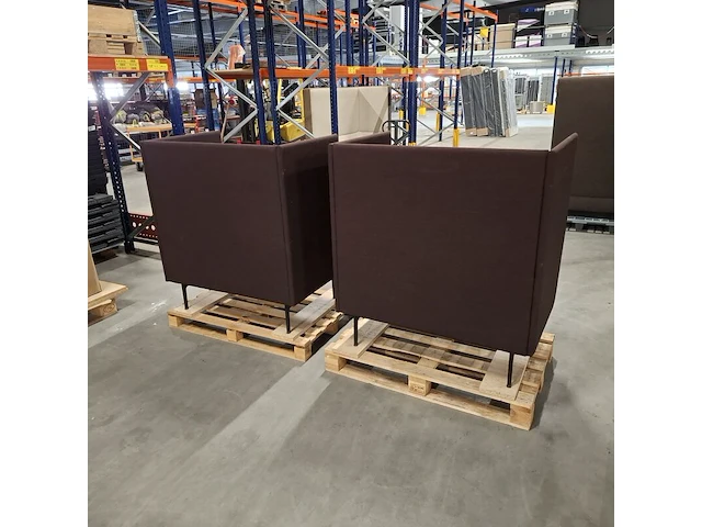 2x hoge boothbank met tafel, paars - afbeelding 3 van  7