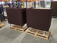 2x hoge boothbank met tafel, paars - afbeelding 3 van  7