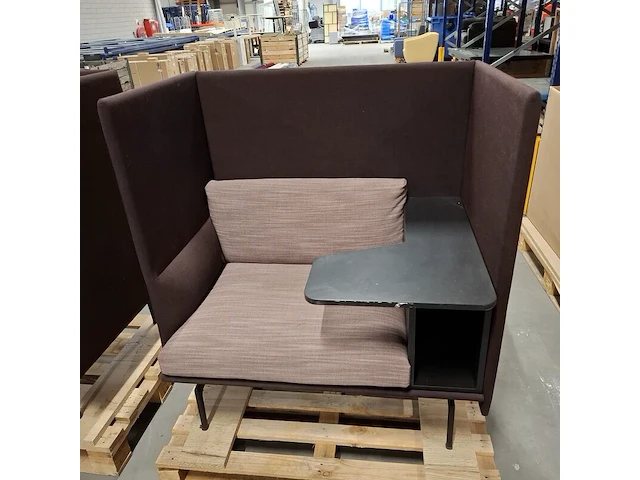 2x hoge boothbank met tafel, paars - afbeelding 5 van  7