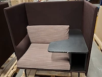 2x hoge boothbank met tafel, paars - afbeelding 5 van  7