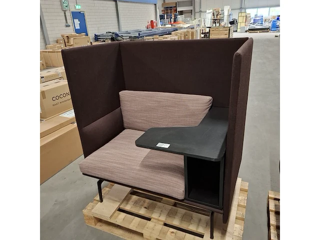 2x hoge boothbank met tafel, paars - afbeelding 7 van  7