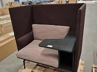 2x hoge boothbank met tafel, paars - afbeelding 7 van  7